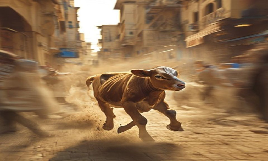 مطاردات كوميدية.. عجول «هاربة» في شوارع مصر تثير ضجة واسعة
